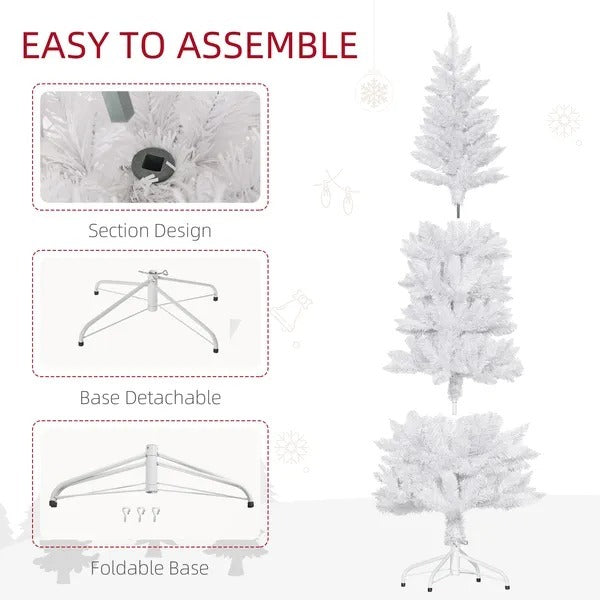 Árbol de Navidad Artificial Blanco 2,13 m – 687 Ramas Realistas