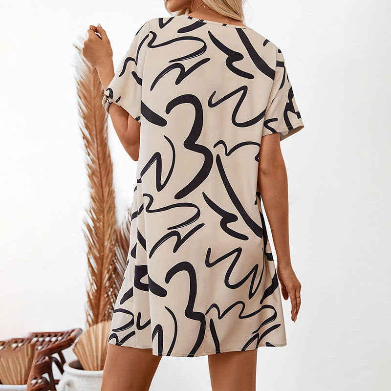 Elegante vestido holgado de punto para desplazarse