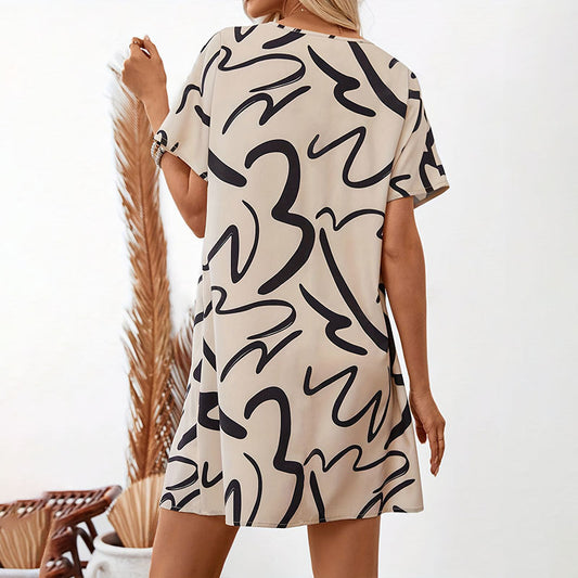 Elegante vestido holgado de punto para desplazarse