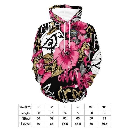 Sudadera con Estampado de rosas y flores con el logotipo de AriasCreative en el frente.