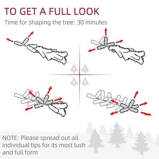 Árbol de Navidad Artificial Blanco 2,13 m – 687 Ramas Realistas