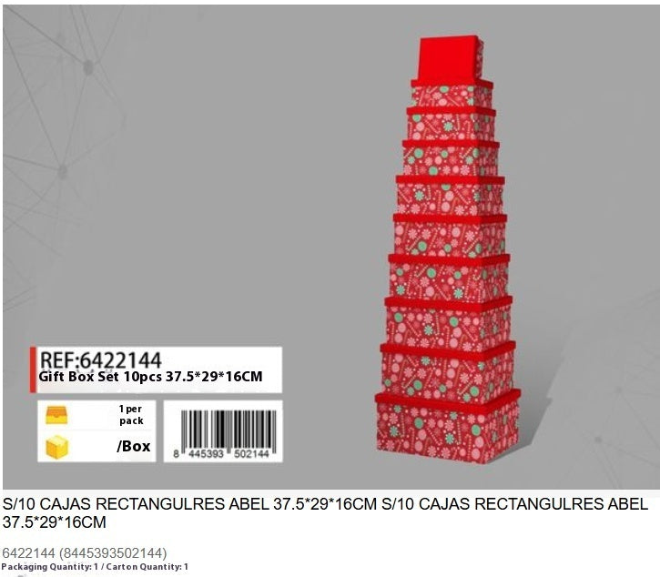 Juego De Cajas De Regalo De Navidad 10 Piezas