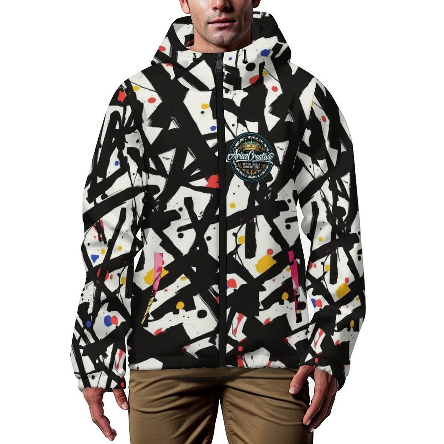 Cazadora corta unisex con capucha / Trench coat unisex sublimado