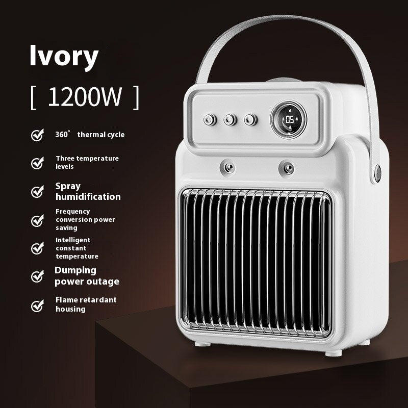 1200W 2 en 1 Calefactor y Humidificador — Calor Inteligente y Aire Confortable, hogar