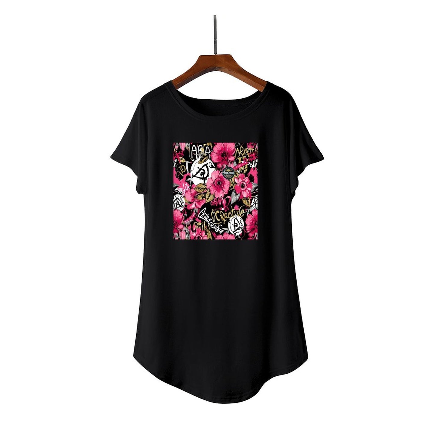 DTF Casual Summer T-Shirt Dress for Women(Front Printing)