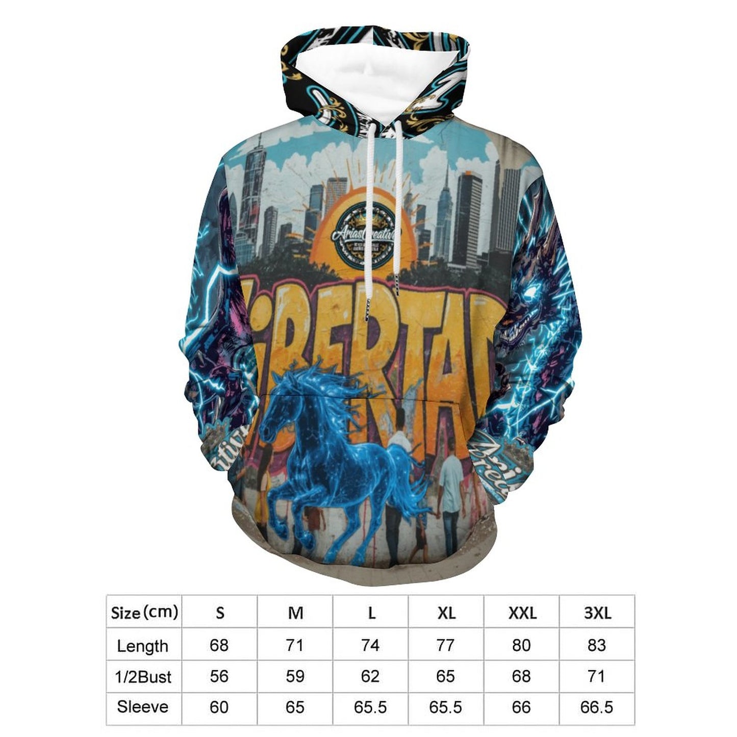 🧥 Sudadera Premium “Caballo de Energía – LIBERTAD” – Edición Limitada AriasCreative