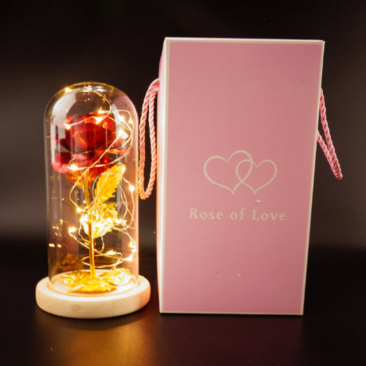 Little Prince Rose Glass Cover – Rosa Eterna Bajo Cristal