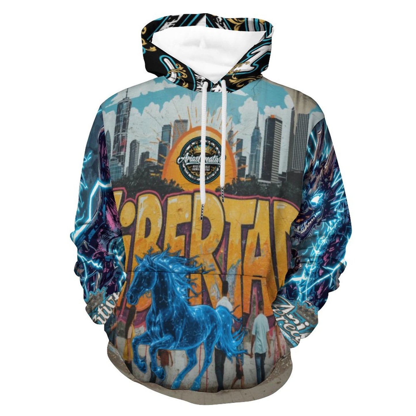 🧥 Sudadera Premium “Caballo de Energía – LIBERTAD” – Edición Limitada AriasCreative