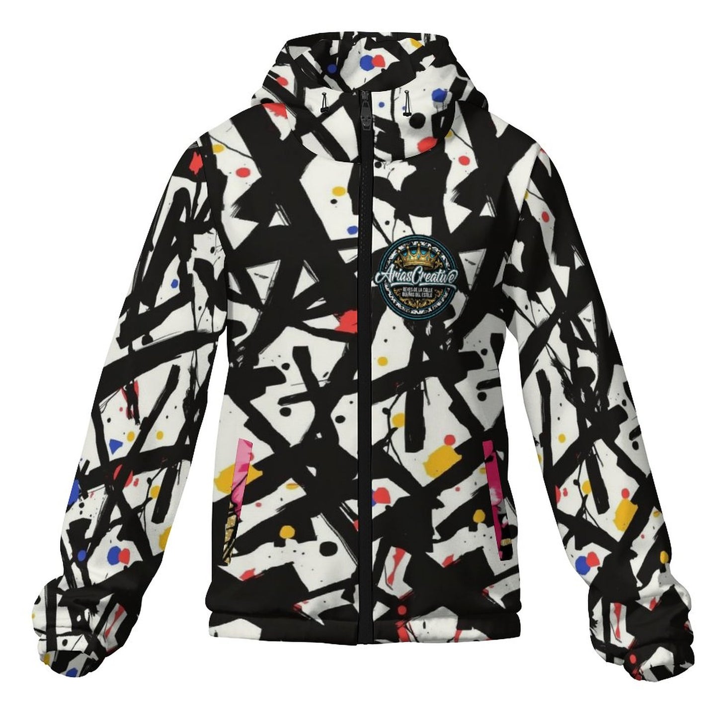 Cazadora corta unisex con capucha / Trench coat unisex sublimado