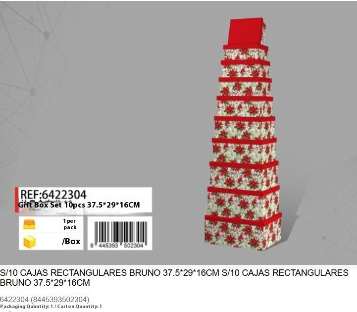 Juego De Cajas De Regalo De Navidad 10 Piezas