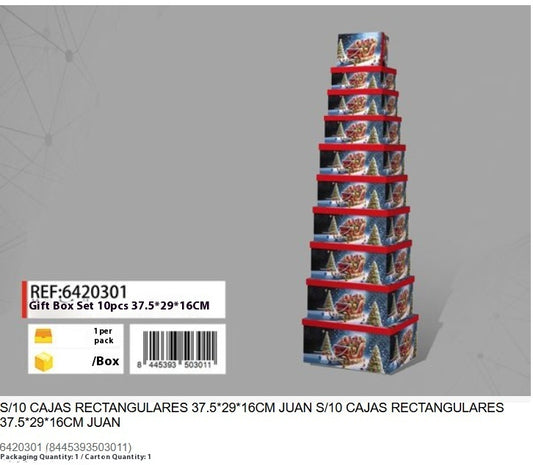 Juego De Cajas De Regalo De Navidad 10 Piezas