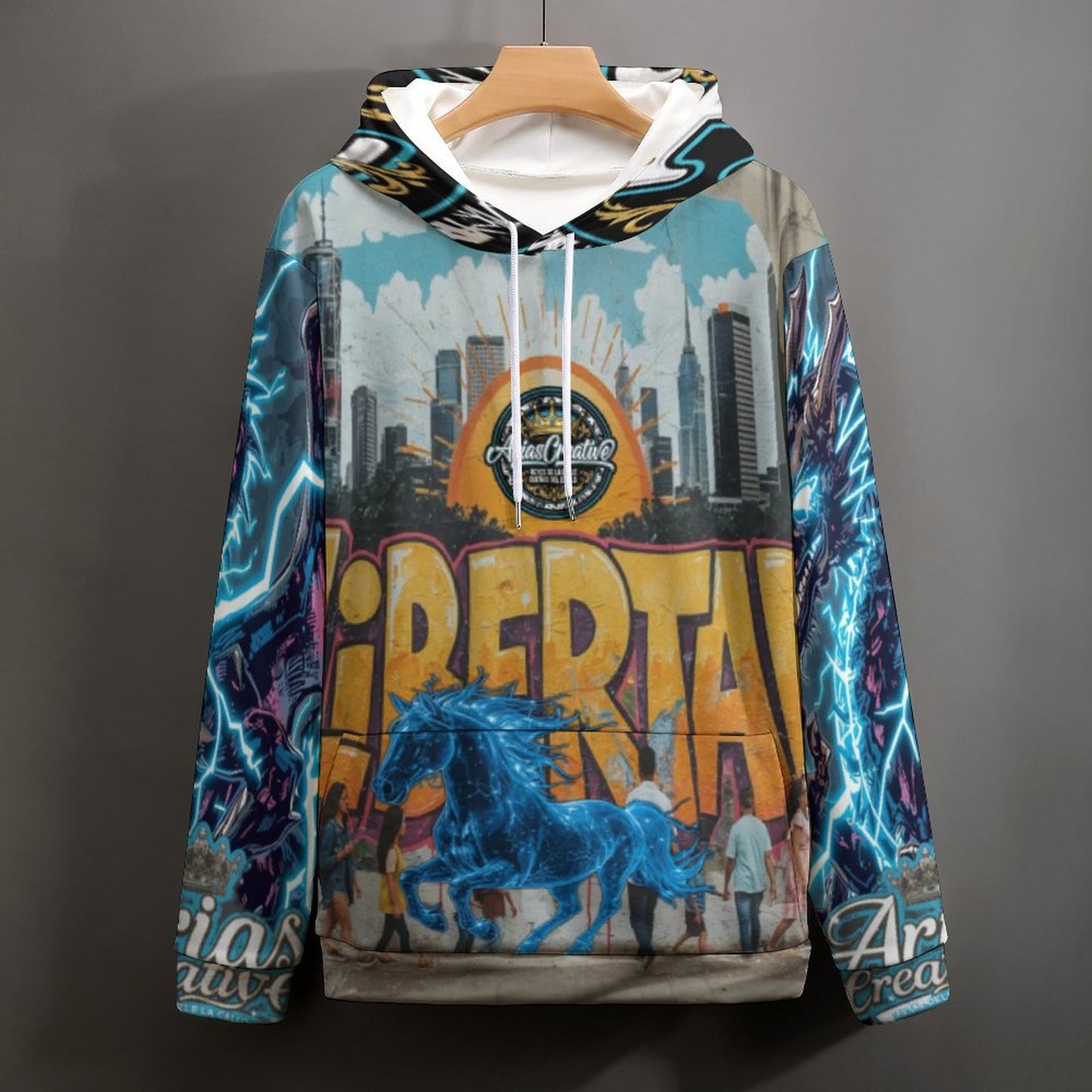 🧥 Sudadera Premium “Caballo de Energía – LIBERTAD” – Edición Limitada AriasCreative